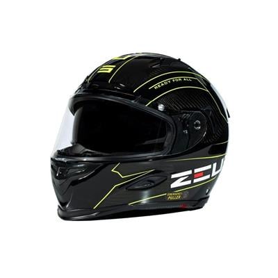 Zeus Zs-1800B Carbon Motosiklet Kaskı Am8 Fluo Yellow
