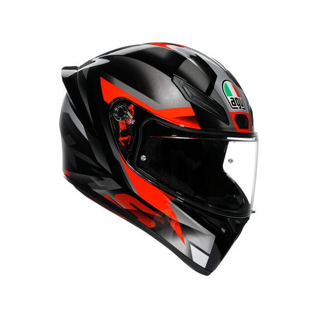 AGV K1 S Fastlap Black Grey Red Kapalı Motosiklet Kaskı | Mototan