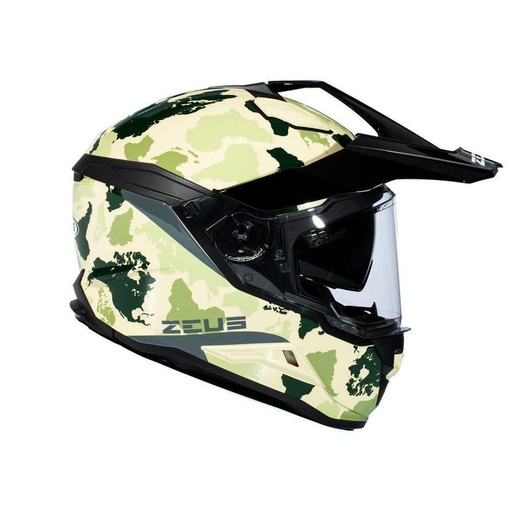 Zeus ZS-913 Terekli Motosiklet Kaskı Yellow BF6 Green | Çift