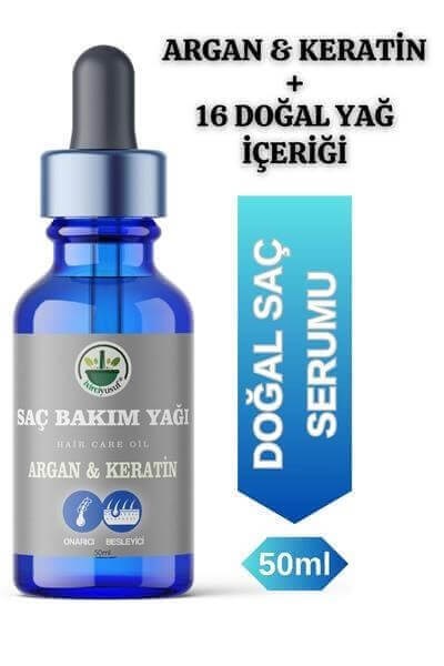 Argan & Keratin Bitkisel Saç Bakım Yağı 50 ml – Doğal Formül