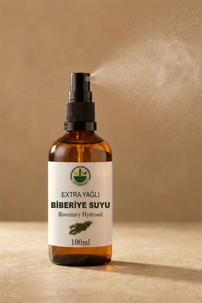 Biberiye Suyu (Hidrosol) 100 ml – Sebum Dengeleyici %100 Saf