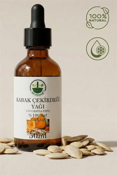 Kabak Çekirdeği Yağı 50 ml – %100 Saf & Doğal (Soğuk Sıkım)