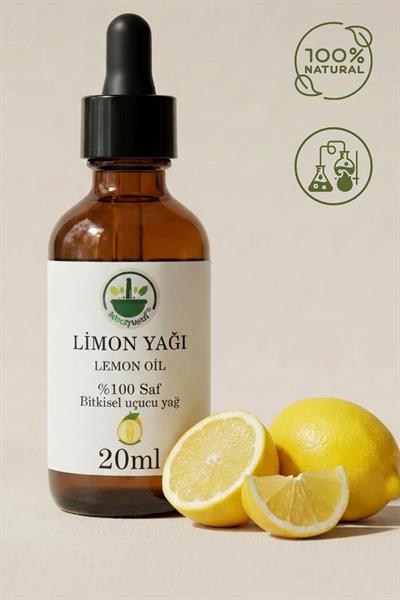 Limon Uçucu Yağı 20 ml – %100 Saf & Doğal