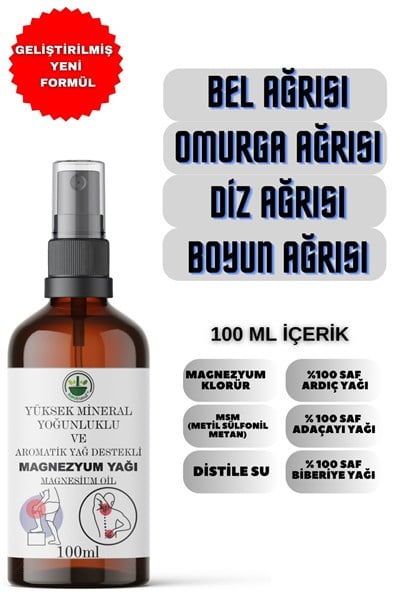 Magnezyum Yağı Sprey 100 ml – Yüksek Mineral Destekli