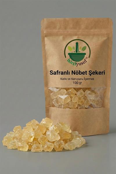 Safranlı Nöbet Şekeri 100 g – Doğal