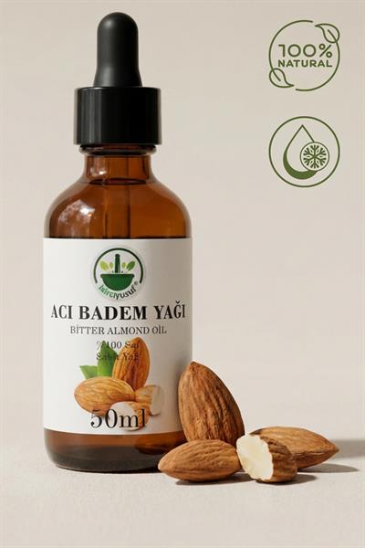 Soğuk Sıkım Acı Badem Yağı 50 ml – %100 Saf & Doğal