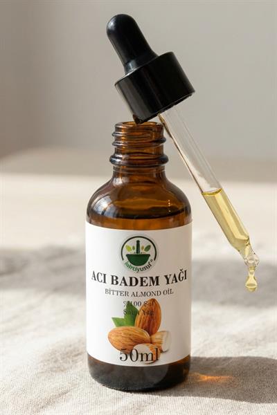 Soğuk Sıkım Acı Badem Yağı 50 ml – %100 Saf & Doğal