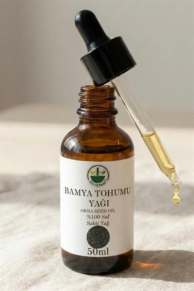 Soğuk Sıkım Bamya Tohumu Yağı 50 ml – %100 Saf & Doğal