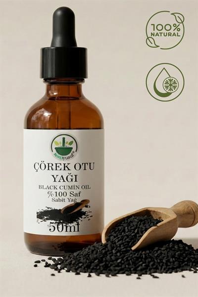 Soğuk Sıkım Çörekotu Yağı 50 ml – %100 Saf & Doğal
