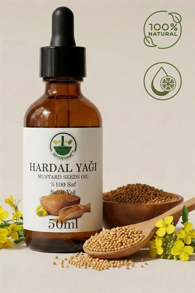 Soğuk Sıkım Hardal Yağı 50 ml – %100 Saf & Doğal