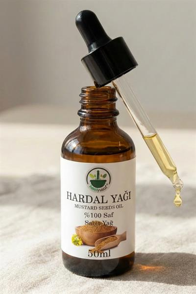 Soğuk Sıkım Hardal Yağı 50 ml – %100 Saf & Doğal