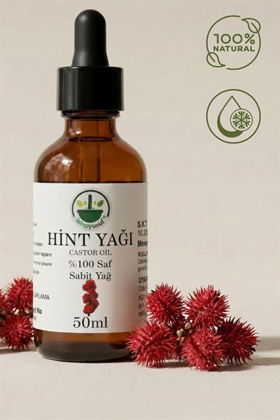 Soğuk Sıkım Hint Yağı 50 ml – %100 Saf & Doğal