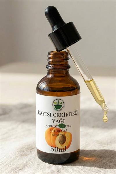 Soğuk Sıkım Kayısı Çekirdeği Yağı 50 ml – %100 Saf & Doğal