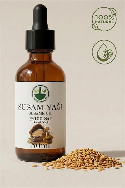 Soğuk Sıkım Susam Yağı 50 ml – %100 Saf & Doğal