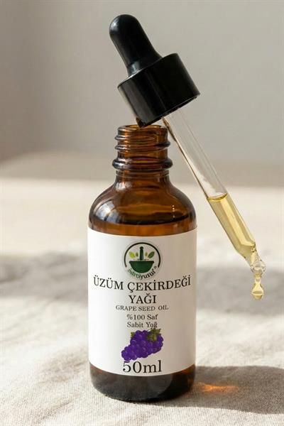 Soğuk Sıkım Üzüm Çekirdeği Yağı 50 ml – %100 Saf & Doğal