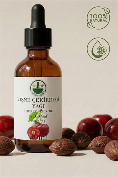 Soğuk Sıkım Vişne Çekirdeği Yağı – %100 Saf & Doğal