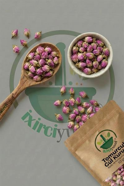 Tomurcuk Gül Kurusu 50 g – Pembe, Elenmiş & Kokulu