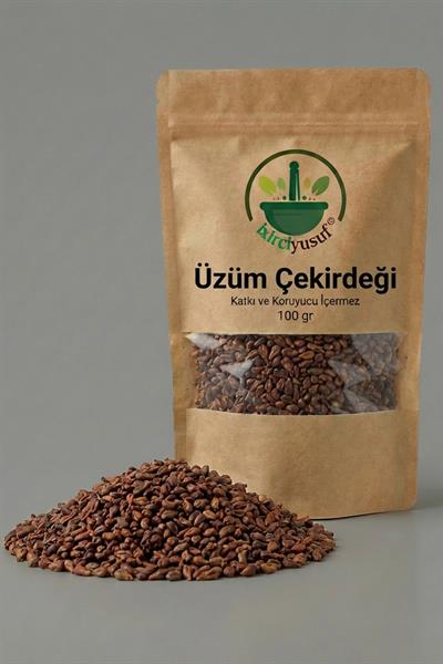 Üzüm Çekirdeği Tane 100 g – Katkısız & Elenmiş