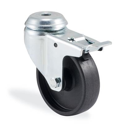 Kama / 1700 MMB 050 F18 / 50 mm Çaplı Delikli Moblen (PP) Burçlu Frenli Döner Teker