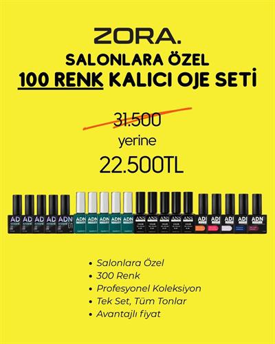 100 Renk Kalıcı Oje Seti
