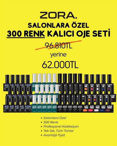 300 Renk Kalıcı Oje Seti