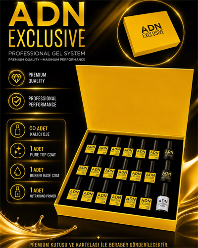 ADN EXCLUSİVE YENİ SERİ 63'LÜ OJE SETİ (BASE COAT-TOP COAT-PRİMER)