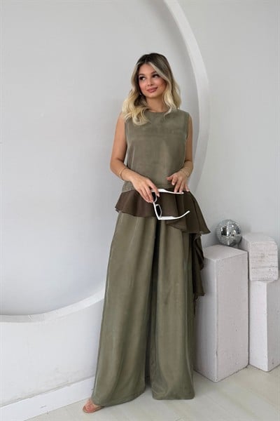 GARNİLİ MODAL BLUZ PANTOLON TAKIM
