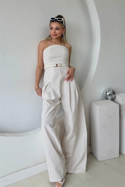 NATUREL ÇİZGİLİ TULUM