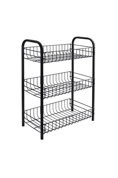 3 Katlı Metal Raf (Tapalı) 
