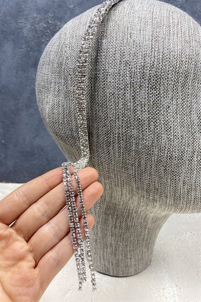 3 Sıra Sallantılı Gelin Tacı Saç Aksesuarı