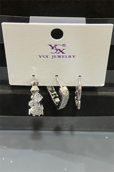 3lü Set Çelik Kadın Küpe