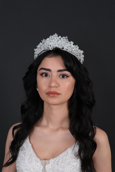 Akbahar Boncuklu Gelin Tacı