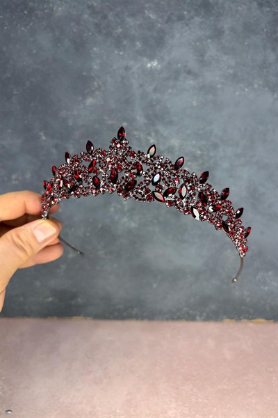 Bordo Ada Gelin Kına Tacı