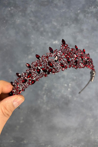 Bordo Ada Gelin Kına Tacı