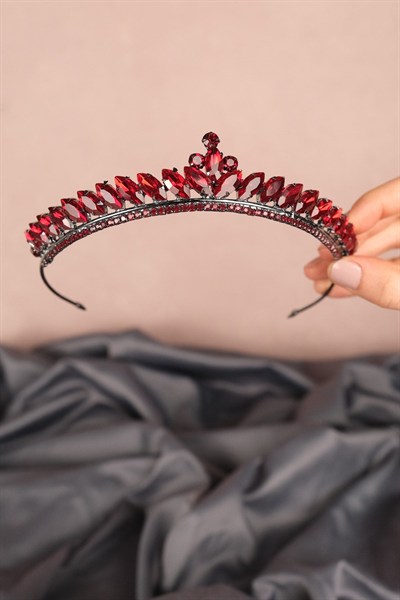 Bordo Ece Model İnce Gelin Kına Tacı
