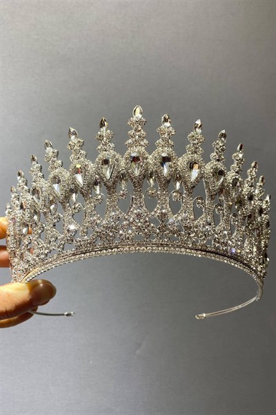 Gümüş Renk Henna Model Gelin Kına Tacı