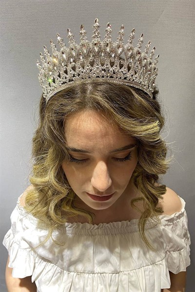 Gümüş Renk Henna Model Gelin Kına Tacı