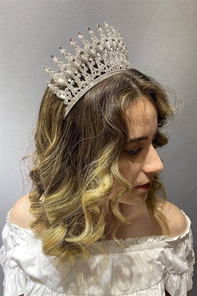 Gümüş Renk Henna Model Gelin Kına Tacı