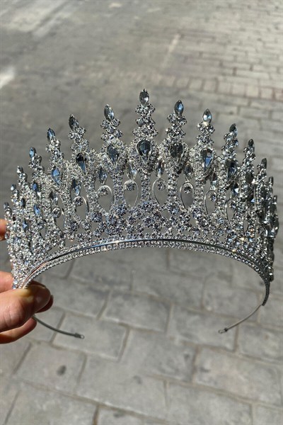 Gümüş Renk Henna Model Gelin Tacı