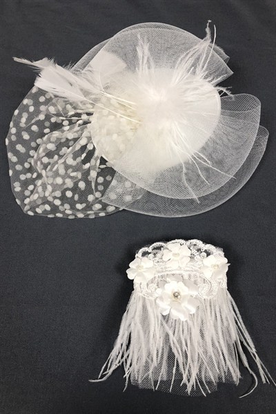Tüylü Bileklik Aksesuar ve Nikah Şapkası