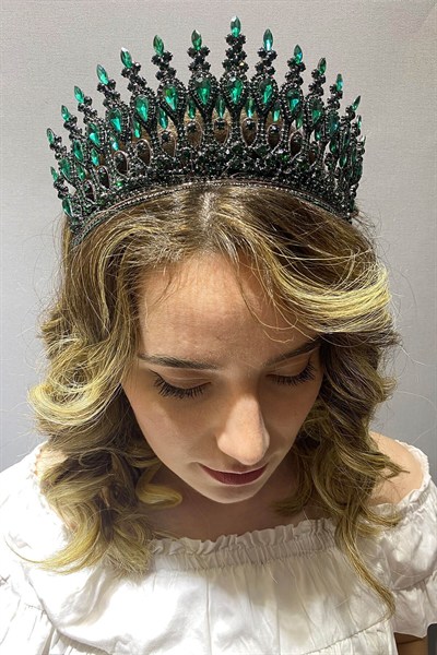 Yeşil Henna Model Gelin Kına Tacı