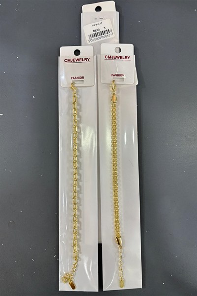 Gold Kaplama Çelik Minimalist Zincir Bileklik Serisi - Kararmaz 316L