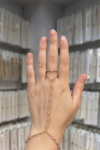 Gold Kaplama Pembe Taşlı Zarif Şahmeran Modeli