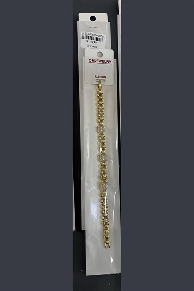 Modern Su Yolu Modeli Çelik Kadın Bileklik - Gold Kaplama