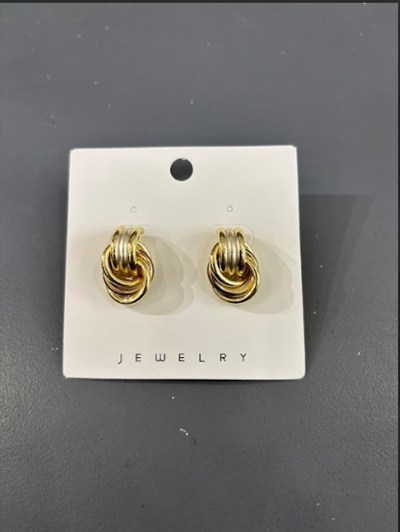 Paslanmaz Çelik Gold-Silver Geçişli Vintage Kadın Küpe