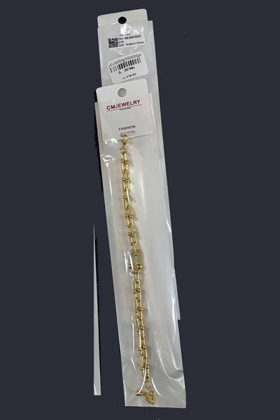 Toptan 316L Çelik Gold Baget Zirkon Taşlı Asansörlü Su Yolu Bileklik