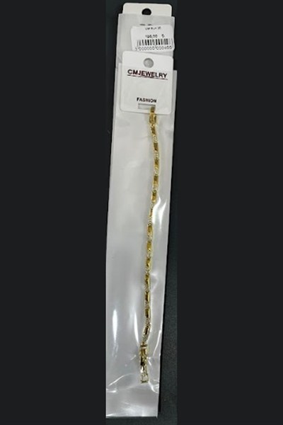 Toptan 316L Çelik Gold Bombeli Plaka Tasarım Kare Zirkon Taşlı Bileklik