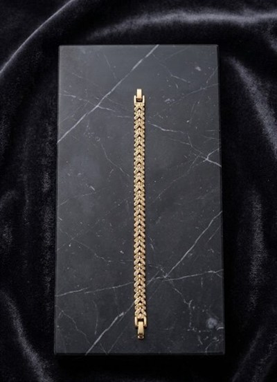 Toptan 316L Çelik Gold Dikey Baget Zirkon Taşlı Modern Kadın Bileklik