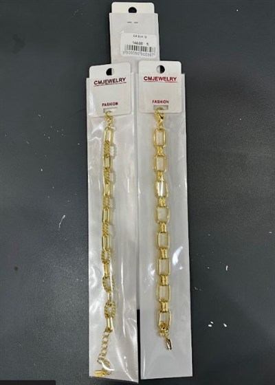 Toptan 316L Çelik Gold Kalın Zincir ve Zirkon Su Yolu Kadın Bileklik Serisi