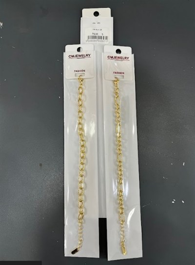 Toptan 316L Çelik Gold Kaplama Modern Zincir Tasarım Kadın Bileklik